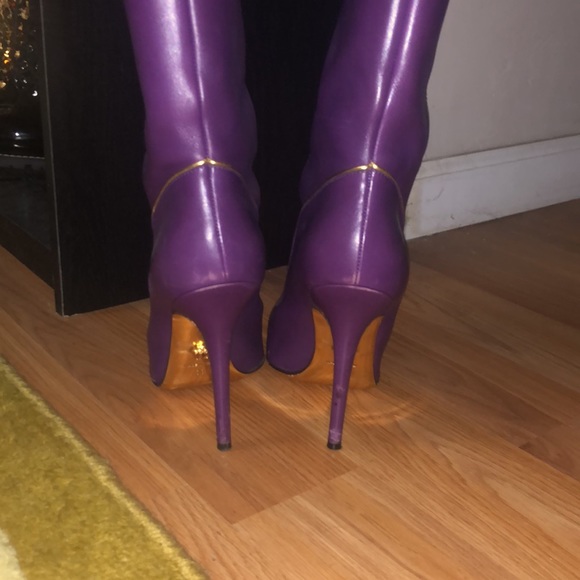 Purple Versace Western Studded Boots - Picture 6 of 13